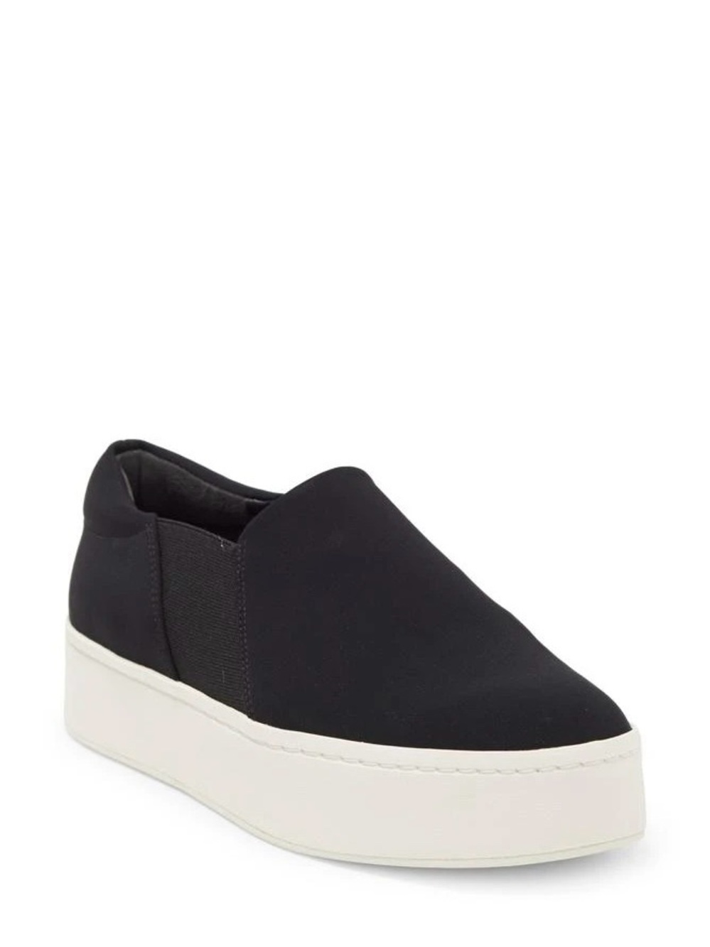 Vince Women’s ‘Warren’ Slip-On Platform Sneaker in Black Micro-Stretch Fabric 10